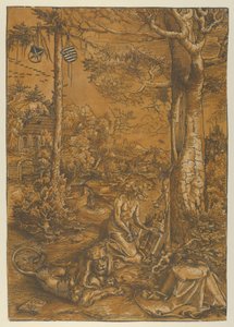 De boetedoening van St. Hiëronymus, 1509 door Lucas Cranach the Elder