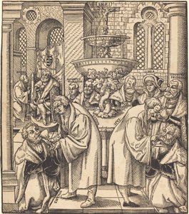 De Hervormers Luther en Hus Geven Communie aan de Prinsen van het Huis van Saksen