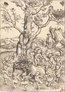 De Rust tijdens de Vlucht naar Egypte door Lucas Cranach the Elder