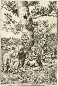 De rest op de vlucht naar Egypte door Lucas Cranach the Elder