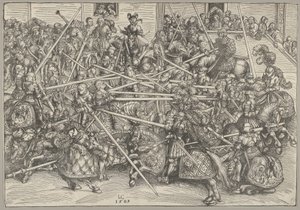 Het derde toernooi door Lucas Cranach the Elder
