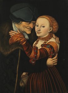 Het Ongelijke Paar door Lucas Cranach the Elder