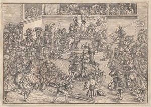 Toernooi, 1509 door Lucas Cranach the Elder