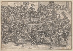 Toernooi, 1509 door Lucas Cranach the Elder