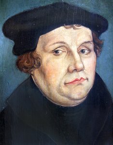 1570 Cranach d.J. Portret Maarten Luther anagoria door Lucas Cranach the Younger