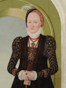 Anna van Denemarken, hertogin van Saksen door Lucas Cranach the Younger