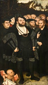 Maarten Luther en de hervormers van Wittenberg door Lucas Cranach the Younger