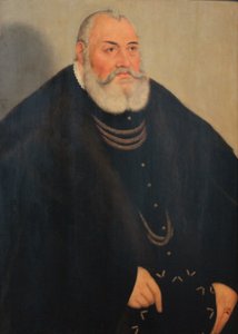 Portret van George de Vrome van Brandenburg-Ansbach door Lucas Cranach the Younger