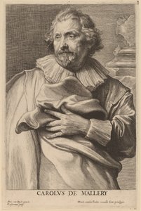 Karel de Mallery door Lucas Emil Vorsterman after Sir Anthony van Dyck
