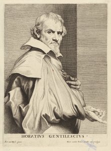 Orazio Gentileschi door Lucas Emil Vorsterman after Sir Anthony van Dyck