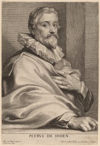 Pieter de Jode de Oudere door Lucas Emil Vorsterman after Sir Anthony van Dyck