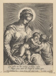 Maria met kind en Johannes de Doper door Lucas Kilian