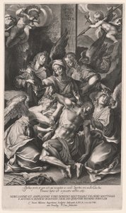 Pietà met engelen (Kruisafneming) door Lucas Kilian