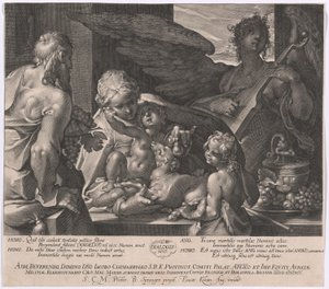 De Heilige Familie met de jonge Johannes de Doper door Lucas Kilian