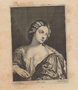 Portret van een jonge vrouw (Violante) door Lucas Vorsterman (II)