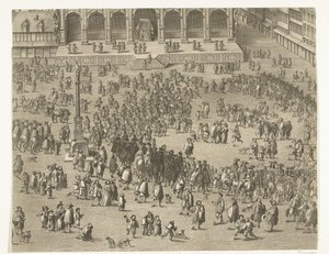 Proclamatie te Gent van Karel II van Spanje als graaf van Vlaanderen (blad 5), 1666 door Lucas Vorsterman (II)