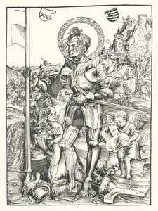 Sint Joris (gravure) door Lucas the Elder (after) Cranach