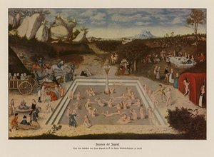 De Fontein van de Jeugd (kleur litho)