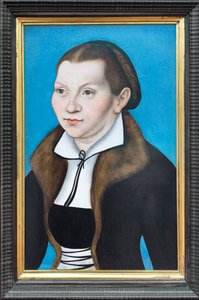 Portretten van Katharina von Bora door Lucas the Elder (workshop of) Cranach