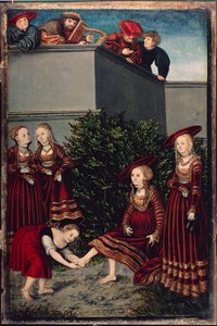 Koning David en Bathseba door Lucas the Elder Cranach