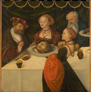 Het feest van Herodes door Lucas the Elder Cranach