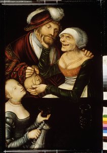 De koppelaarster door Lucas the Elder Cranach