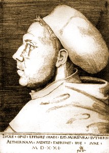 Maarten Luther als monnik door Lucas the Elder Cranach