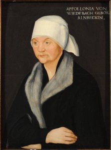 Portret van Apollonia von Wiedebach, door Lucas Cranach de Oude (1472-1553). Olie op hout, ca. 1524. Afmetingen: 38,7 x 28,7 cm. Dresden Staatskunstcollecties door Lucas the Elder Cranach