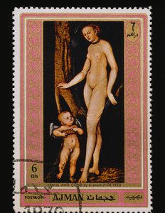 Postzegel Beroemde schilderijen (Naakten) serie