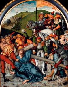 De beklimming naar Calvarie door Lucas the Elder Cranach