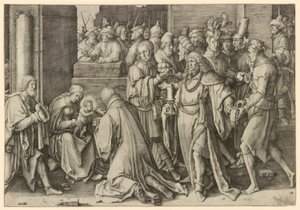 Aanbidding der wijzen door Lucas van Leyden