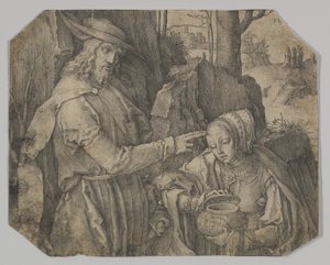 Christus verschijnt aan St. Maria Magdalena als tuinman, 1519 door Lucas van Leyden