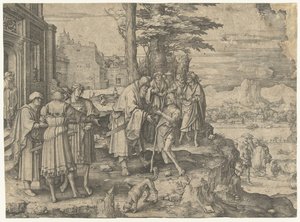 De terugkeer van de verloren zoon door Lucas van Leyden