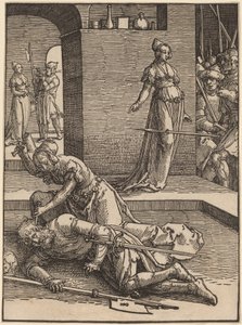Jael doodt Sisera door Lucas van Leyden