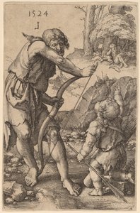 Lamech en Kaïn door Lucas van Leyden