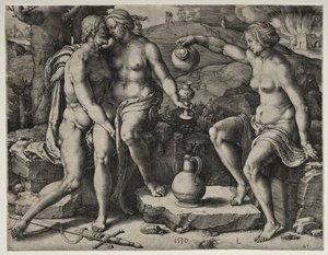 Lot en zijn dochters door Lucas van Leyden