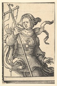 Phrygische Sibylle, uit de serie van Sibyllen door Lucas van Leyden