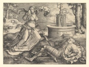 Pyramus en Thisbe, 1514 door Lucas van Leyden