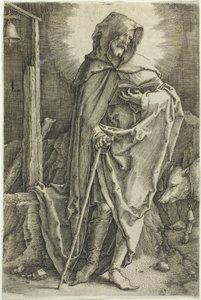 Sint Antonius door Lucas van Leyden