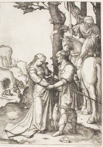 Sint Joris bevrijdt de prinses door Lucas van Leyden