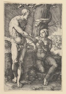 De zonde van Adam en Eva door Lucas van Leyden