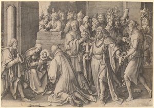 De Aanbidding der Wijzen door Lucas van Leyden