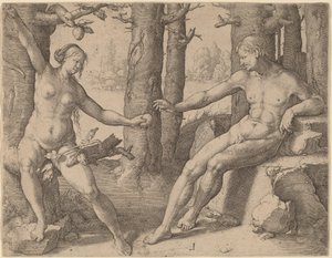 De val van de mens door Lucas van Leyden