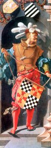 De genezing van de blinde man van Jericho (detail), 1531 door Lucas van Leyden