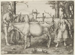 Het Melkmeisje door Lucas van Leyden