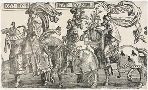 De negen helden: Jozua, David, Judas Makkabeüs, 1515-1517 door Lucas van Leyden