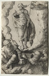 De Passie: De Opstanding, 1521 door Lucas van Leyden