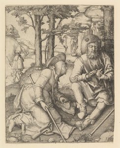 De pelgrims, ca. 1508 door Lucas van Leyden