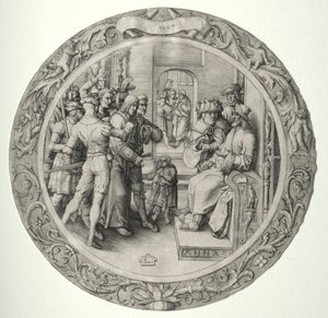 De Ronde Passie: Christus voor de Hogepriester door Lucas van Leyden