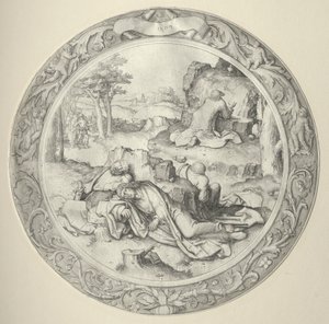 De Ronde Passie: Christus in Gethsemane (Agonie in de Tuin) door Lucas van Leyden